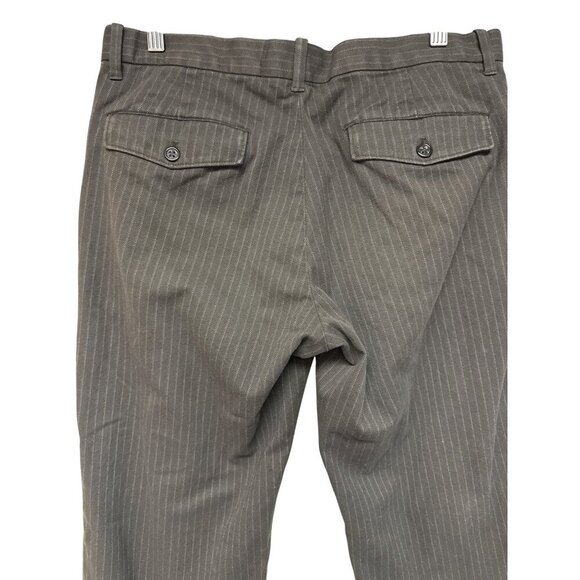 Banana Republic Men's Pants 100% Cotton Stripe Brown Business Work Size 32 - Picture 4 of 10